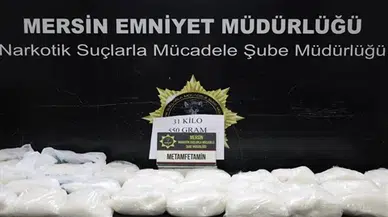 Mersin'de uyuşturucu operasyonu: 31 kilo metamfetamin ve 7 tutuklama!