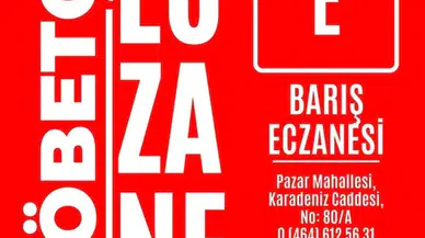 Pazar’da 28 Eylül 2025 Nöbetçi Eczane: Barış Eczanesi Hizmetinizde