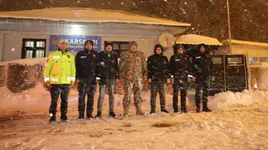 Erzurum İl Emniyet Müdürü Karaburun, kar yağışında polis ekiplerini denetledi