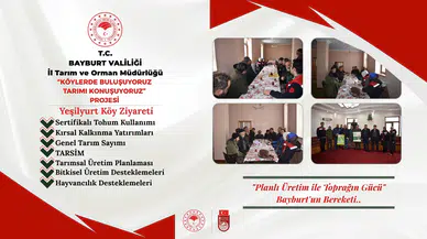 Bayburt'ta Tarım Projesi: Üreticilerle Bilgilendirme Toplantıları Yapıldı