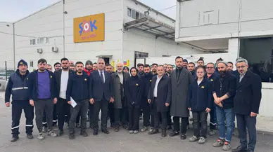Trabzon Arsin’de Şok Market depo işçilerinin ücret eylemi sürüyor