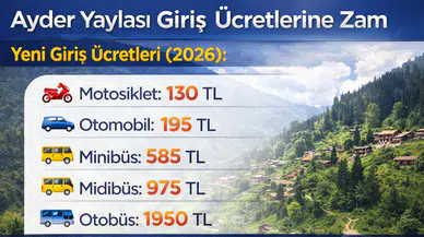 2026 Ayder Yaylası Giriş Ücretlerine Zam: Araçlara Göre Yeni Tarifeler Açıklandı