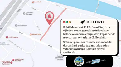 Fındıklı Belediyesi, sökülen parke taşlarını vatandaşlara ücretsiz sunacak