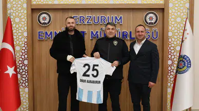 Erzurumspor Futbolcusu Mustafa Yumlu’dan Emniyet Müdürü Karaburun’a Ziyaret