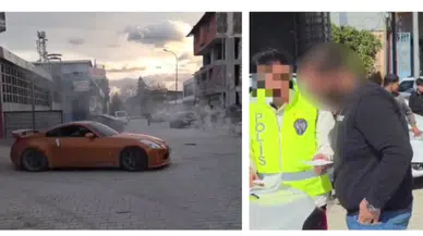 Drift yapan sürücüye ağır yaptırım