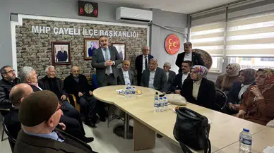 Çayeli Belediye Başkanı İsmail Hakkı Çiftçi MHP İlçe Başkanlığı Bayramlaşma Programına Katıldı