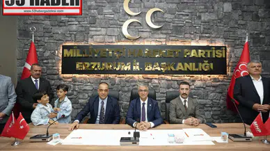 MHP Erzurum Teşkilatı Bayramlaşma Programında Bir Araya Geldi