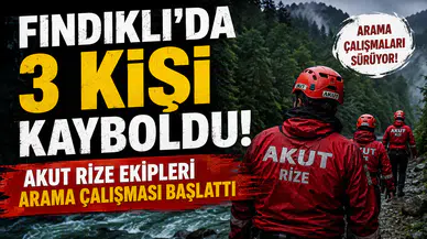 Fındıklı'da 3 Kişi Kayboldu! AKUT Rize Bal Ormanları'nda Arama Başlattı