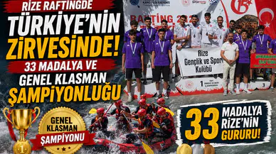 Rize Raftingde Türkiye'nin Zirvesinde! 33 Madalya ve Genel Klasman Şampiyonluğu