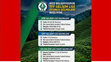 Rize Belediyespor Gelişim Ligleri'nde Yerini Alıyor! Genç Yetenekler İçin Büyük Fırsat