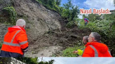 Kalkandere'de Yağışların Tahrip Ettiği Mahalle Yollarında Taş Duvar Çalışmaları Sürüyor
