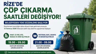 Rize’de Çöp Çıkarma Saatleri Değişiyor! Belediyeden Yeni Düzenleme Başlıyor
