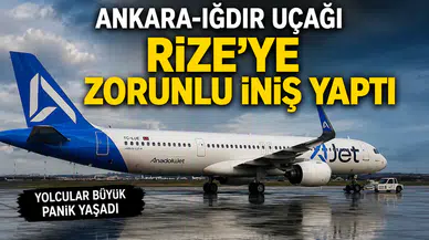 Ankara-Iğdır Uçağı Rize'ye Zorunlu İniş Yaptı