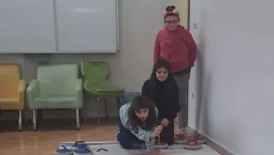 Arhavi’de Öğrenciler Floor Curling ile Tanıştı