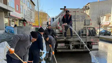 Oltu Belediyesi’nden Şehirde Bahar Temizliği Çalışması