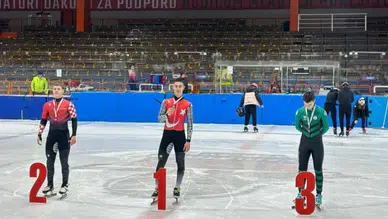 Erzurumlu İlyas Karadağ, Slovakya'da 500 metre birinciliğiyle Türk sporunu gururlandırdı