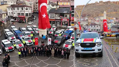 Bayburt'ta Güvenlik Güçlerine Büyük Destek: 34 Yeni Araç Faaliyete Geçti