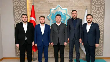 Aksaray Belediye Başkanı Dr. Evren Dinçer, TÜGVA yöneticilerini ağırladı