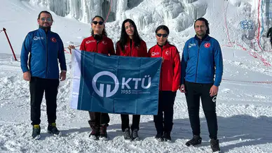 KTÜ Buz Tırmanışı Türkiye Şampiyonası'nda iki altın madalya kazandı