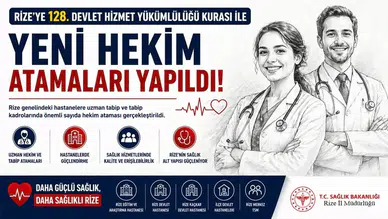 Rize’ye DHY ile Hekim Atamaları Yapıldı