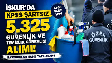 İŞKUR’da KPSS Şartsız 5 Bin 325 Güvenlik ve Temizlik Görevlisi Alımı: Başvurular Nasıl Yapılacak?