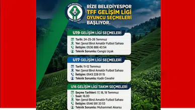 Rize Belediyespor Gelişim Ligleri'nde Yerini Alıyor! Genç Yetenekler İçin Büyük Fırsat