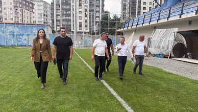 Pazar Futbol Sahası’nda Tribün İnşaatı Yüzde 70’e Ulaştı