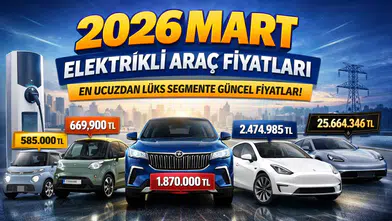 2026 Mart Elektrikli Araç Fiyatları: En Ucuz Modelden Lüks Segmente Güncel Liste