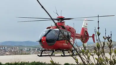 Beypazarı'nda kalp sorunu yaşayan kadın Hava Ambulansı ile Ankara'ya sevk edildi