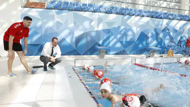 Akçaabat Belediye Başkanı Osman Nuri Ekim Yüzücüleri Ziyaret Etti