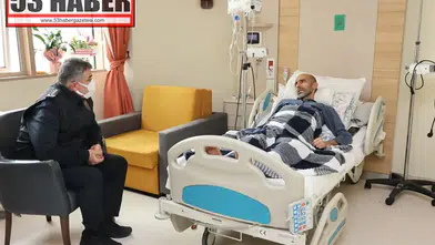 Erzurum İl Emniyet Müdürü Onur Karaburun’dan Hastanedeki Polis Memuruna Ziyaret