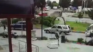 Giresun'da feci kaza kamerada: Araçlar böyle savruldu