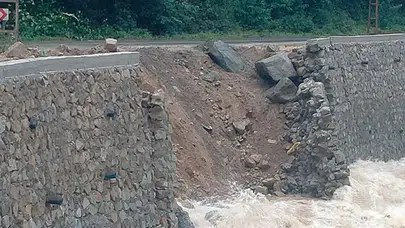 İkizdere’de Taşkın Koruma Duvarları İlk Yağmurda Yıkıldı