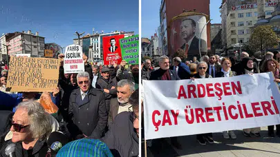 CHP öncülüğünde Rize'de 'çay' mitingi: Üreticiler 'çay kanunu' istedi