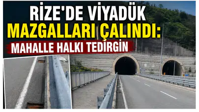 Rize’de Viyadük Mazgalları Çalındı: Mahalle Halkı Tedirgin