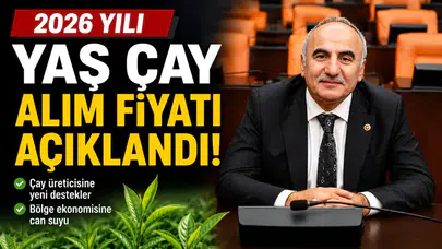 2026 Yılı yaş çay alım fiyatı açıklandı