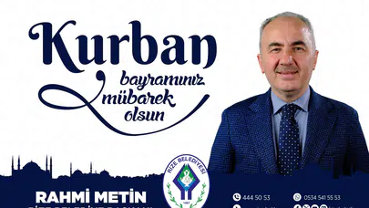 RİZE BELEDİYESİ KURBAN BAYRAMI TEBRİĞİ