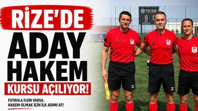 Rize’de Aday Hakem Kursu Açılıyor
