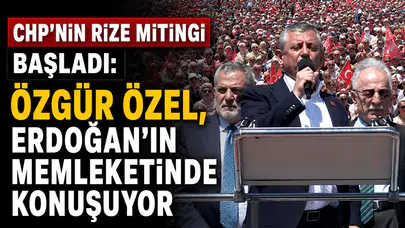 CHP'nin Rize mitingi başladı: Özgür Özel, Erdoğan'ın memleketinde konuşuyor