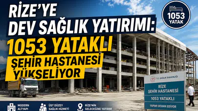 Rize’ye Dev Sağlık Yatırımı: 1053 Yataklı Şehir Hastanesi Yükseliyor