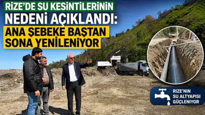 Rize’de Su Kesintilerinin Nedeni Açıklandı: Ana Şebeke Baştan Sona Yenileniyor