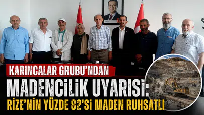 Karıncalar Grubu'ndan Madencilik Uyarısı: Rize'nin Yüzde 82'si Maden Ruhsatlı