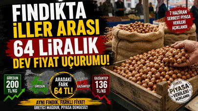 Fındıkta Fiyat Farklılıkları: 64 Lira ile İller Arasında Büyüyen Uçurum 7 Haziran Verileriyle Ortaya Çıktı