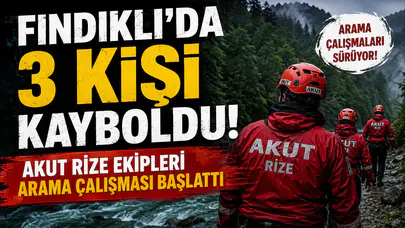 Fındıklı'da 3 Kişi Kayboldu! AKUT Rize Bal Ormanları'nda Arama Başlattı