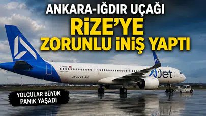 Ankara-Iğdır Uçağı Rize'ye Zorunlu İniş Yaptı