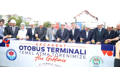 AKÇAABAT OTOGARI'NIN TEMELİ ATILDI