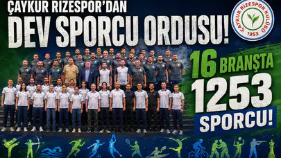 Çaykur Rizespor’dan Dev Sporcu Ordusu: 16 Branşta 1253 Sporcu!