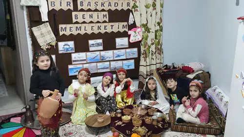 Yerli Malı Haftası'nda Nene Hatun Kur'an Kursu'nda miniklere eğlenceli eğitim programı düzenlendi