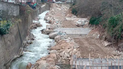 DSİ’den İkizdere’de Taşkınlara Karşı Set Çalışması