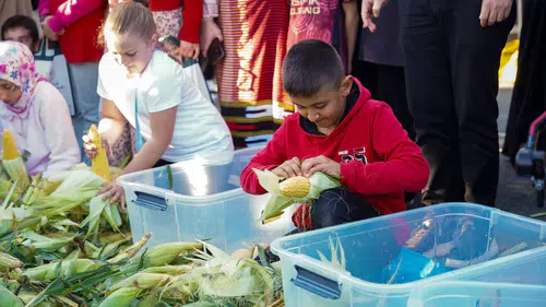 Rize Gastronomi Günleri’nde Çocuklar Mısır Soyma Yarışmasında Buluştu